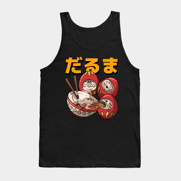 Kawaii Ramen Daruma Dolls Tank Top by Mooxy